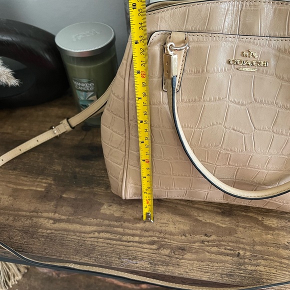 Coach bleeker embossed croc shoulder bag - Picture 3 of 7